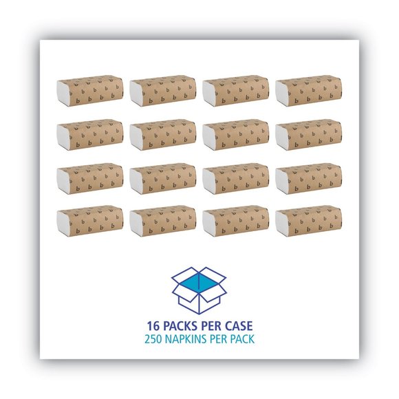 Boardwalk Multifold Paper Towels, White, 9 x 9 9/20, 250 Towels/Pack, 16 Packs/C - Picture 4 of 6